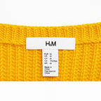 H&M Mustard Yellow Criss-Cross Back Knit Sweater — Size Medium (M)
