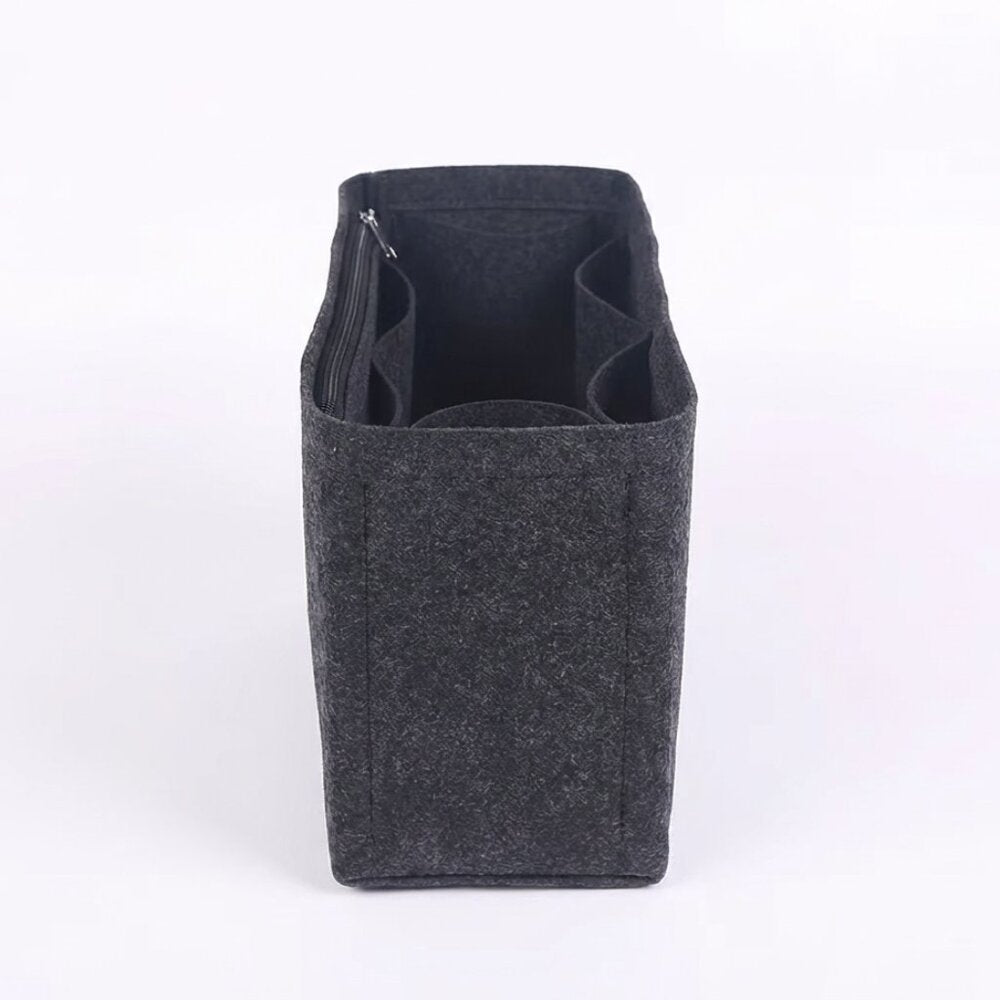 Dark Grey Multi-Pocket Felt Handbag Organizer