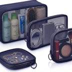 4pcs Travel Transparent Mesh Cosmetic Bag Set