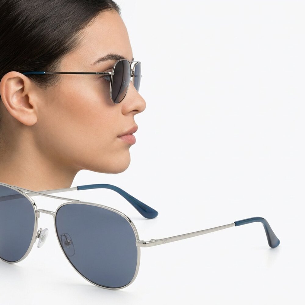 Vogue Gold-Grey Aviator Sunglasses