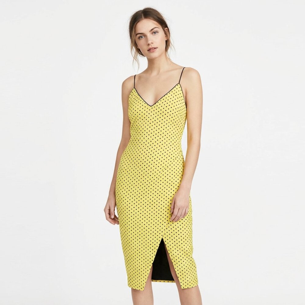 Black Halo Bowery Polka Dot Dress