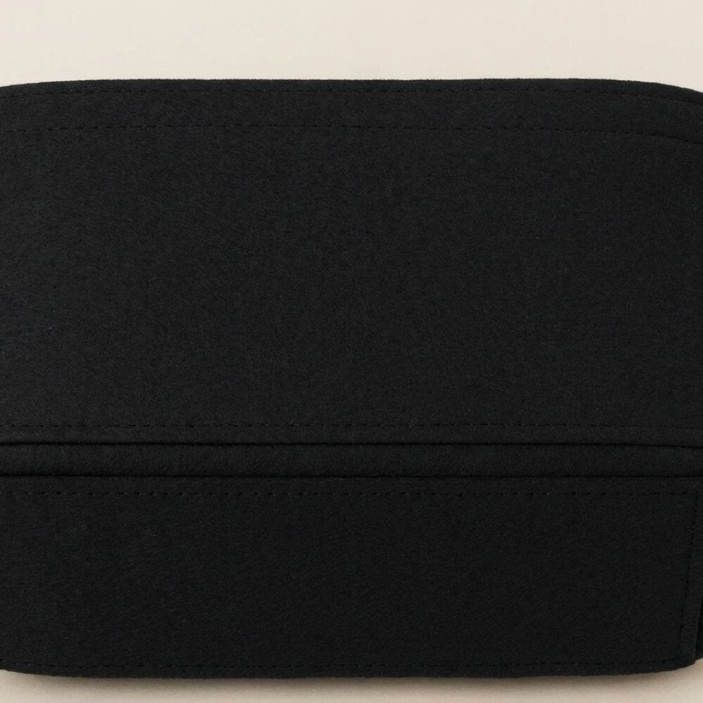 Black Multi-Pocket Felt Handbag Organizer