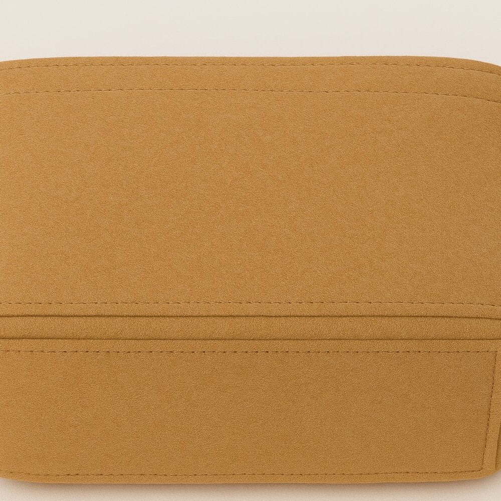 Beige Multi-Pocket Felt Handbag Organizer