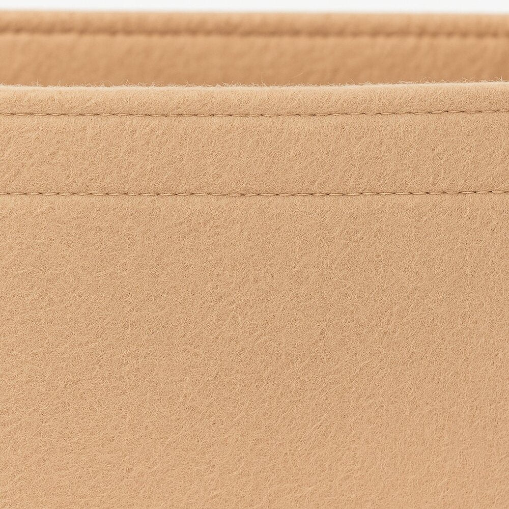 Beige Multi-Pocket Felt Handbag Organizer