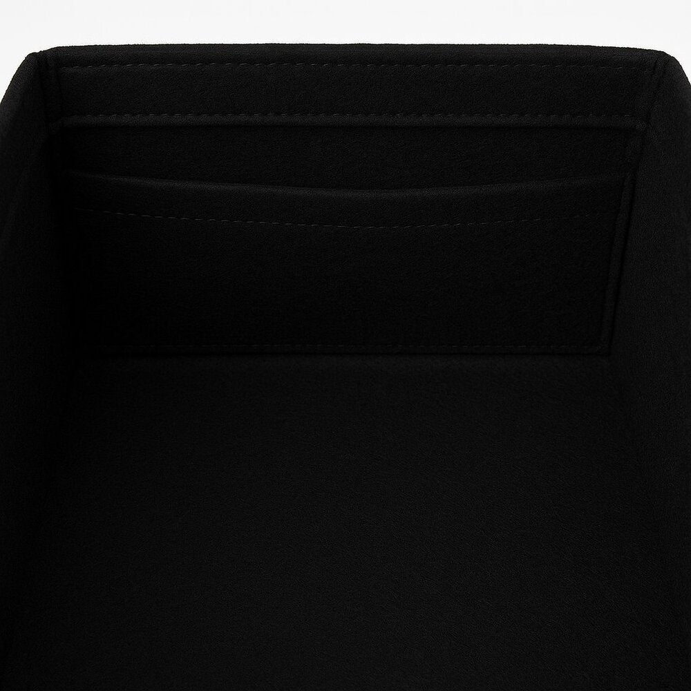 Black Multi-Pocket Felt Handbag Organizer