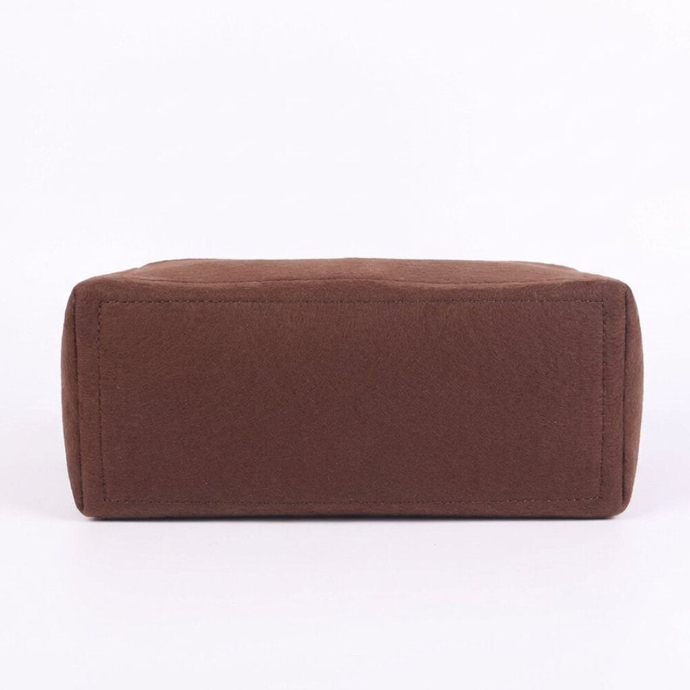 Coffee Multi-Pocket Felt Handbag Organizer
