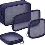 4pcs Travel Transparent Mesh Cosmetic Bag Set