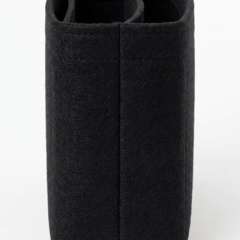 Black Multi-Pocket Felt Handbag Organizer