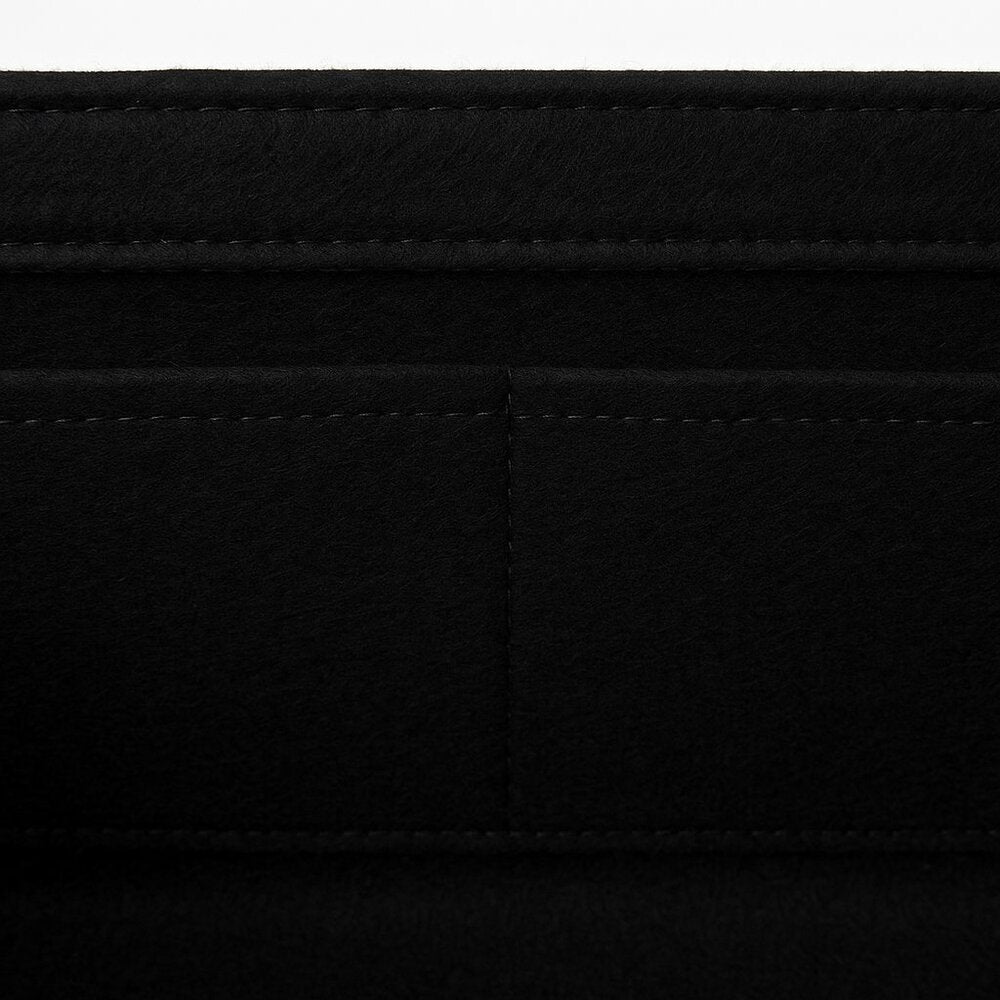 Black Multi-Pocket Felt Handbag Organizer