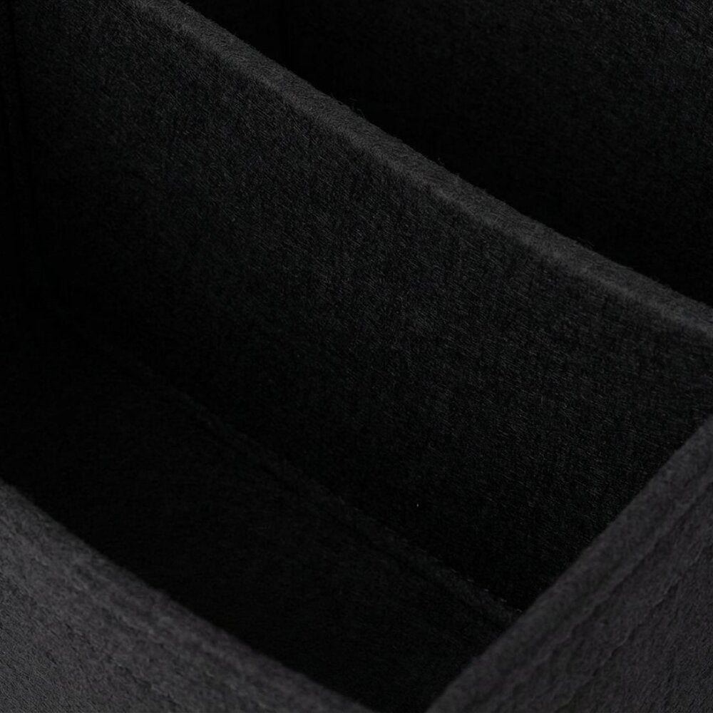 Black Multi-Pocket Felt Handbag Organizer