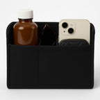 Black Multi-Pocket Felt Handbag Organizer