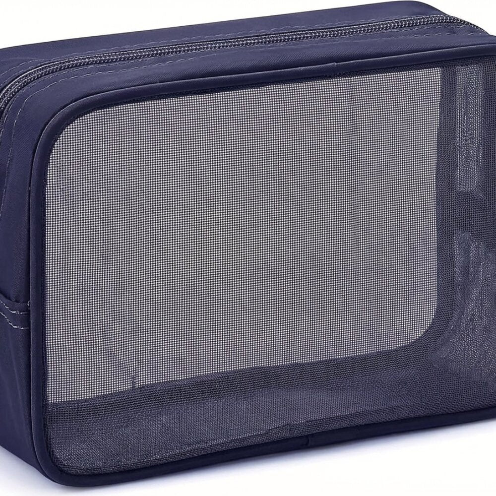 4pcs Travel Transparent Mesh Cosmetic Bag Set