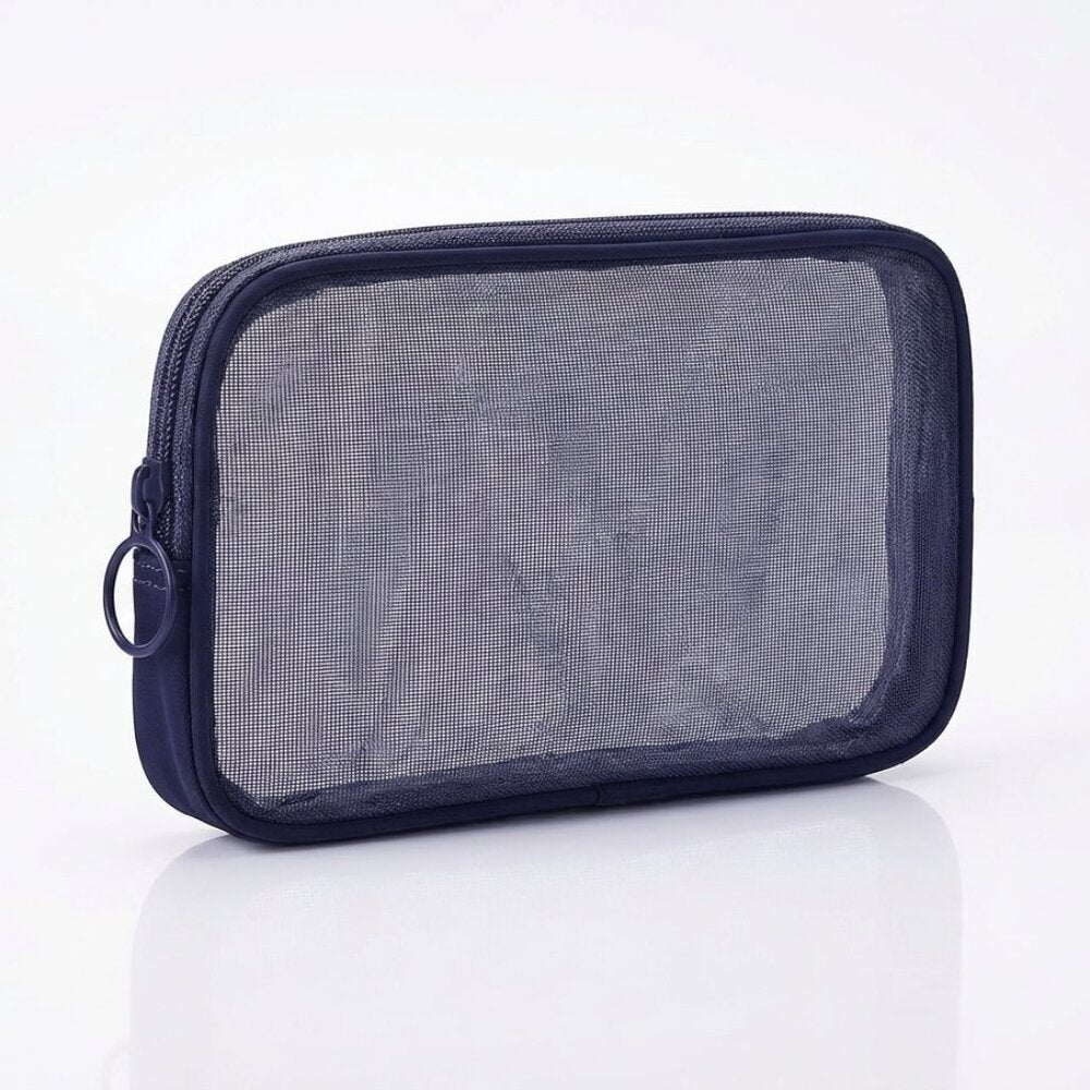 4pcs Travel Transparent Mesh Cosmetic Bag Set