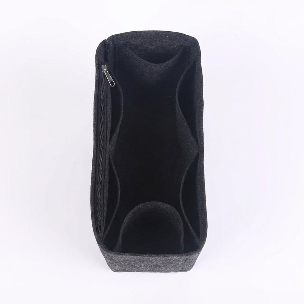 Dark Grey Multi-Pocket Felt Handbag Organizer